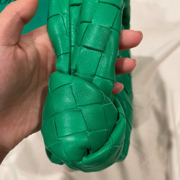 Bottega Veneta mini Jodie Leather bag parakeet green color Intrecciato design - Picture 10 of 12